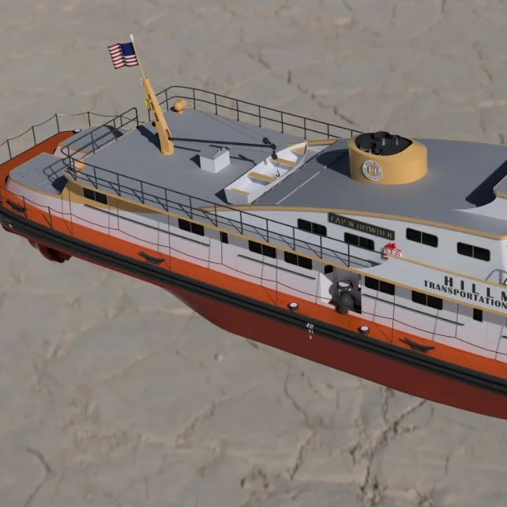 Hillman Towboat 115ft驳船3D数模图纸 STEP格式
