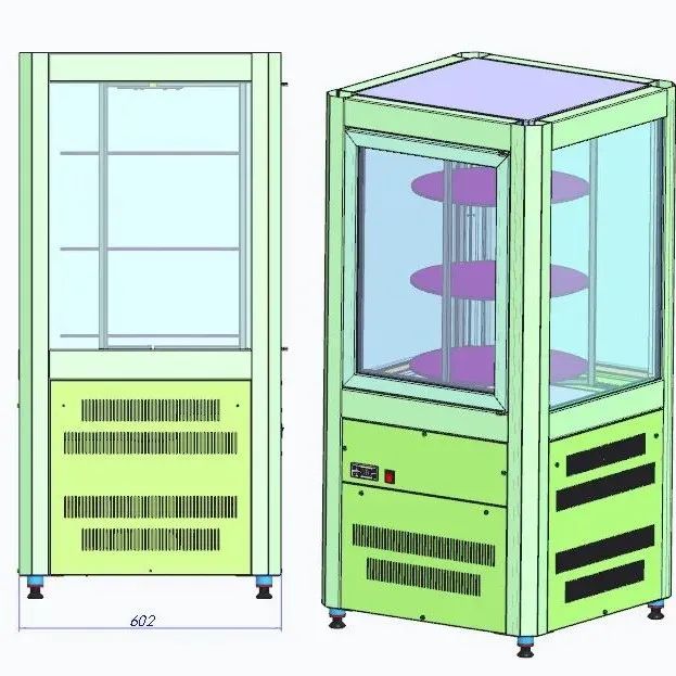 【工程机械】showcase展示柜3D数模图纸 STP格式