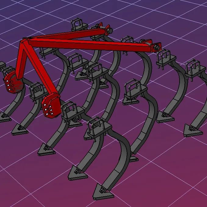 【农业机械】Cultivator Plow耕耘犁耕耘机结构3D图纸 CATIA设计