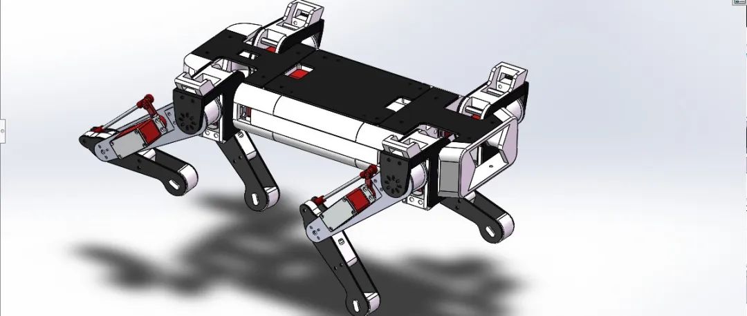 【机器人】Moco12 Big Spot大型舵机四足机器人3D数模图纸 Solidworks设计