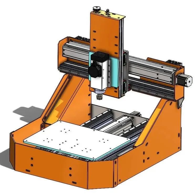 【工程机械】CNC Machine金属框架数控机床结构3D图纸 STEP格式