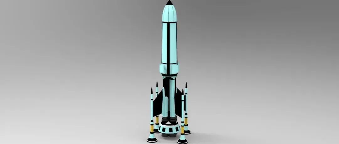 【飞行模型】rocket-163简易火箭模型3D图纸 Solidworks设计