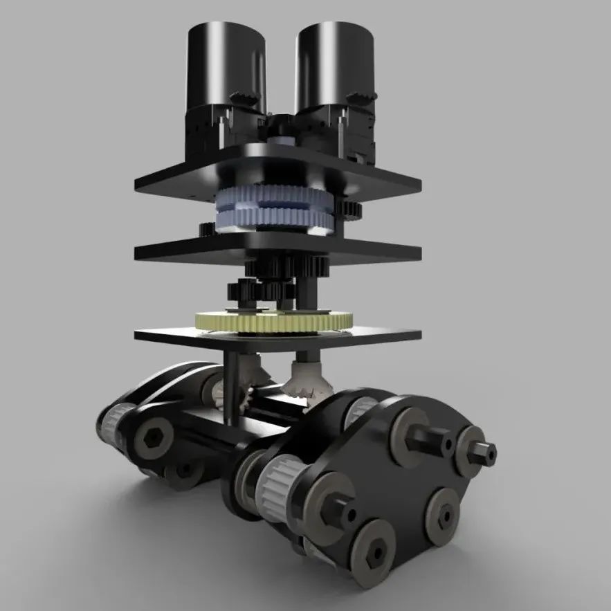 【工程机械】Tank Track Swerve轨道转弯机构3D数模图纸 STEP格式