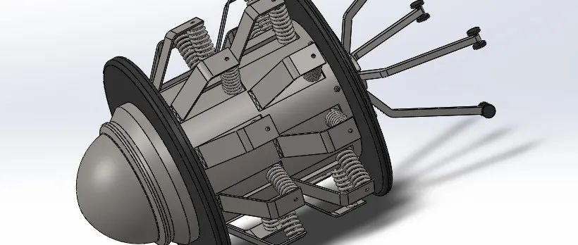 【机器人】Oil pipeline cleaning robot输油管道清洗机器人3D数模图纸