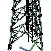 【工程机械】25米高电信塔3D数模图纸 STP格式