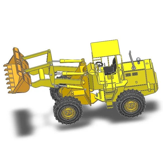 【工程机械】1比38Wheel Loader轮式装载机模型3D图纸 STEP格式