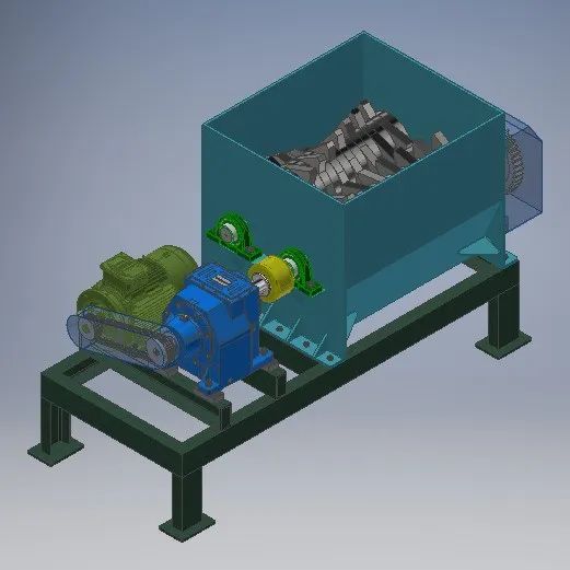 【工程机械】Primary crushers shredder破碎机粉碎机3D数模图纸 STP格式