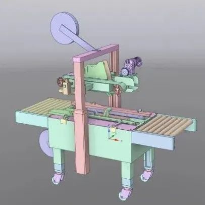 【非标数模】Automatic carton sealing machine全自动封箱机3D数模