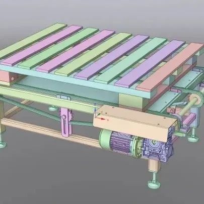 【工程机械】pallet-conveyor-line托盘-输送机3D数模图纸 STP x_b格式
