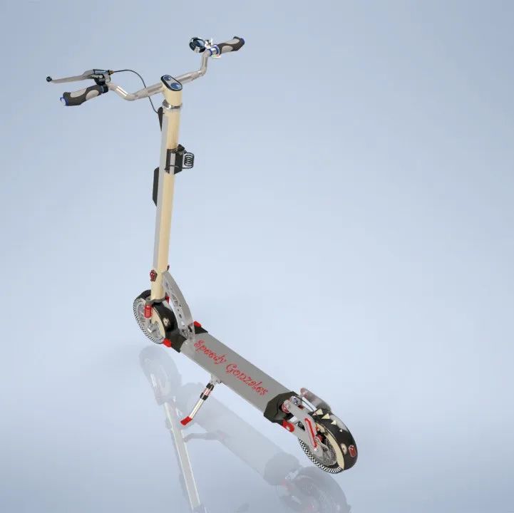 【其他车型】e-Scooter电动滑板车结构3D图纸 IGS格式