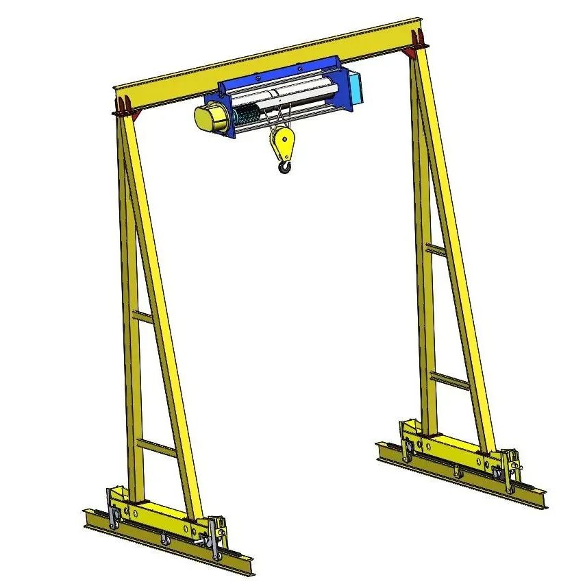 【工程机械】overhead-crane轨道桥式起重机3D数模图纸 STEP格式