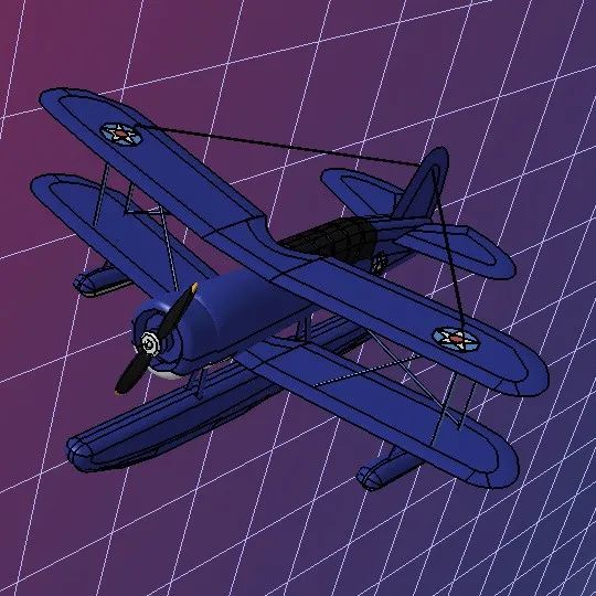【飞行模型】Curtiss SOC-4 Seagull水上飞机3D数模图纸 STEP STL格式