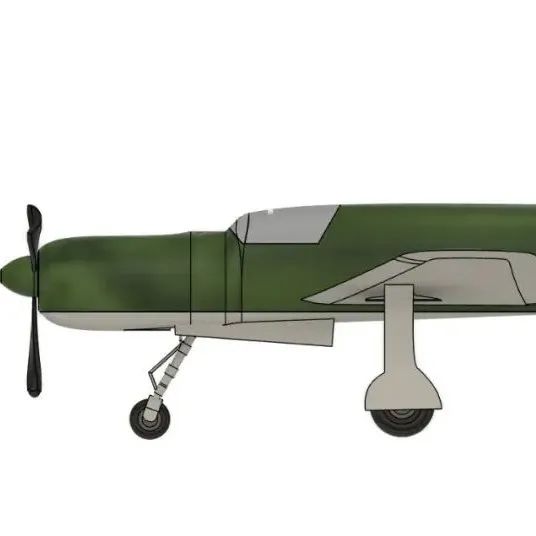 【飞行模型】Dornier Do 335二战活塞引擎螺旋桨飞机简易模型3D图纸 