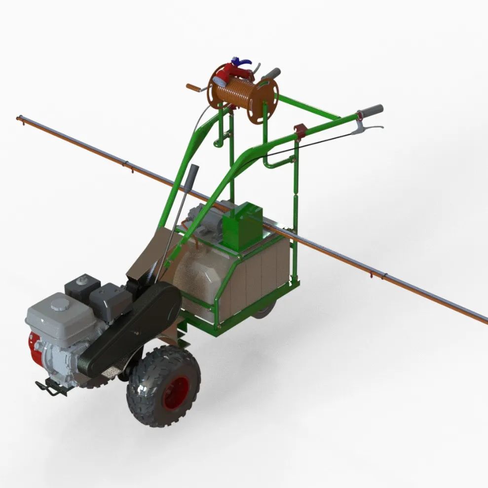 【农业机械】Sprayer Electric Mobile电动喷雾器3D数模图纸 STEP格式