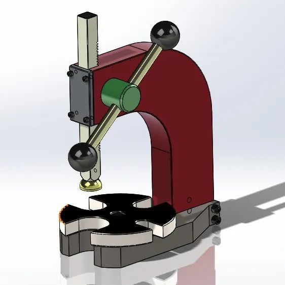 【工程机械】Arbor Press心轴压力机3D数模图纸 Solidworks设计