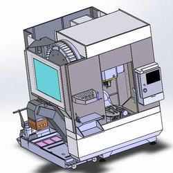 【工程机械】HASS UMC-500五轴加工中心3D数模图纸 Solidworks设计