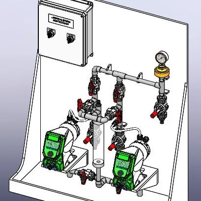 【工程机械】Chemical Feed Package化工设备3D图纸 STEP格式