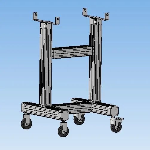 【工程机械】Belt Conveyor Movable Stand带式输送机活动支架3D数模图纸