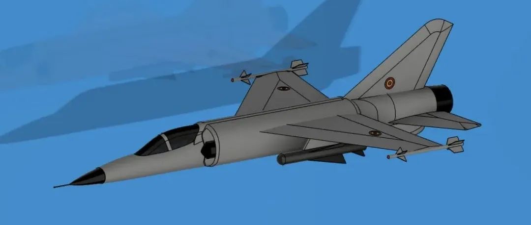 【飞行模型】Mirage F1战斗机简易模型3D图纸 STEP格式