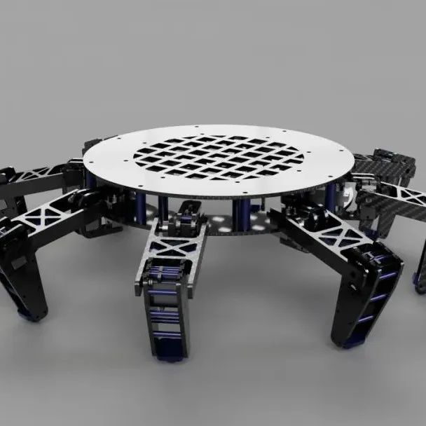 【机器人】Spider Robot八足伺服驱动蜘蛛机器人3D数模图纸 STEP格式