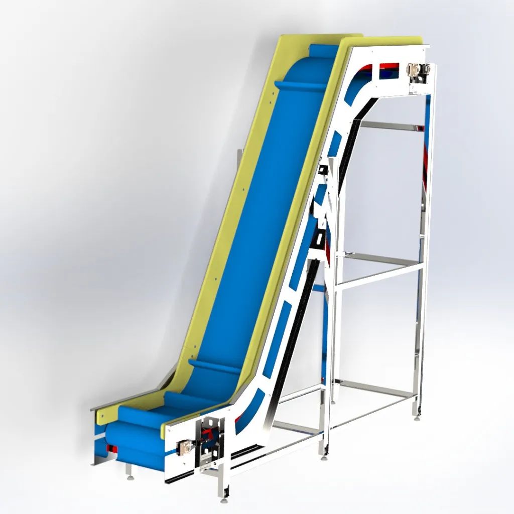 【工程机械】Stainless Conveyor Z字型不锈钢输送机3D数模图纸 STEP格式