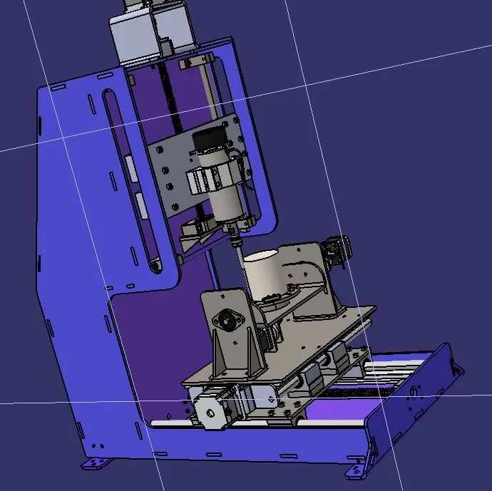 【工程机械】5-axes Milling铣削简易机床3D图纸 STEP格式