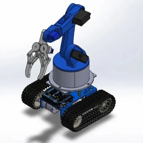 【机器人】Ground Bot V1.0履带机器人车3D图纸 STEP格式