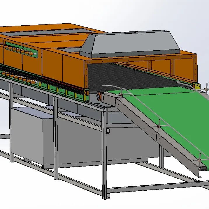 【工程机械】Ultra Sonic Tunnel Type超声波隧道式洗衣机3D数模图纸 