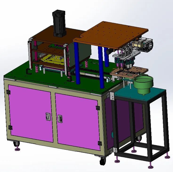 【非标数模】面板自动上料热熔机3D数模图纸 Solidworks设计 附x_t