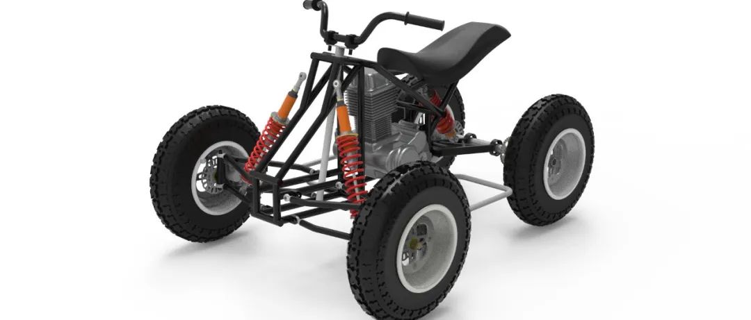【其他车型】Quad Bike Assembly四轮车3D数模图纸 STP格式