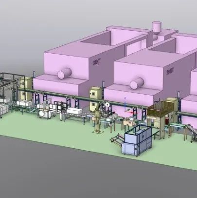 【工程机械】注塑检测包装自动装配线3D数模图纸 STP x_b格式