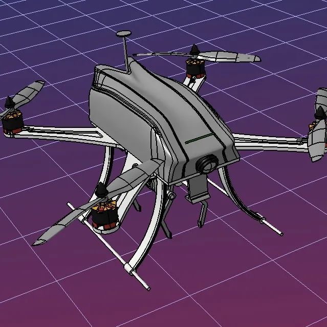 【飞行模型】TEAM STARFLEET四轴飞行器3D图纸 STEP格式