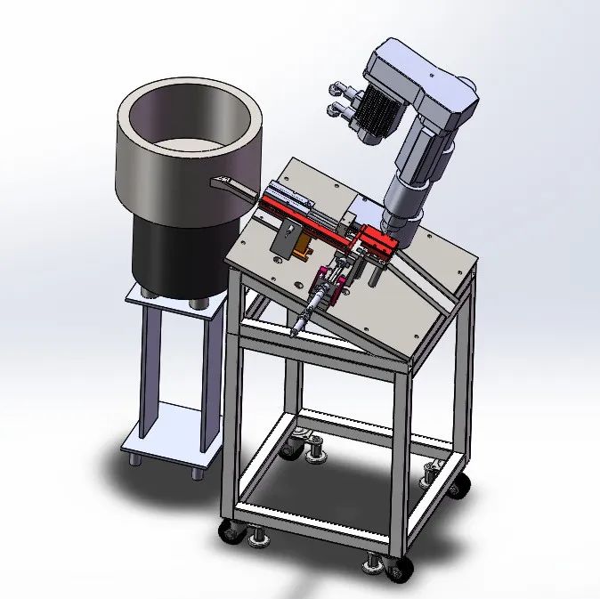 【工程机械】L铁自动攻丝设备3D数模图纸 Solidworks设计 附STEP