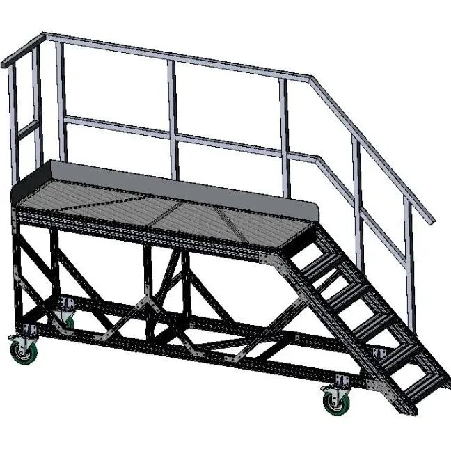 【工程机械】移动式小台阶车结构3D图纸 STEP格式