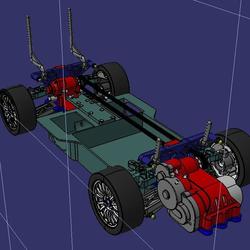 【RC遥控车】仿Tamiya TA03 1比10模型车3D图纸 IGS格式