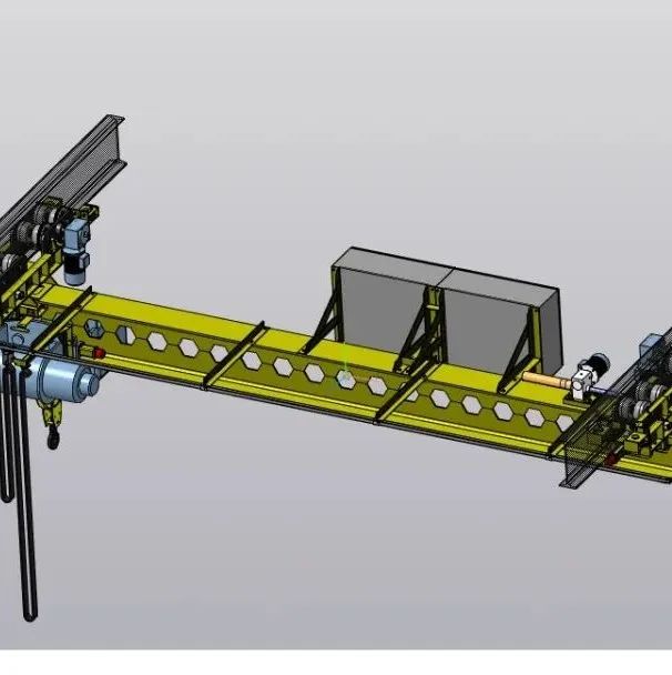 【工程机械】telpher吊车天车结构3D图纸 STP格式