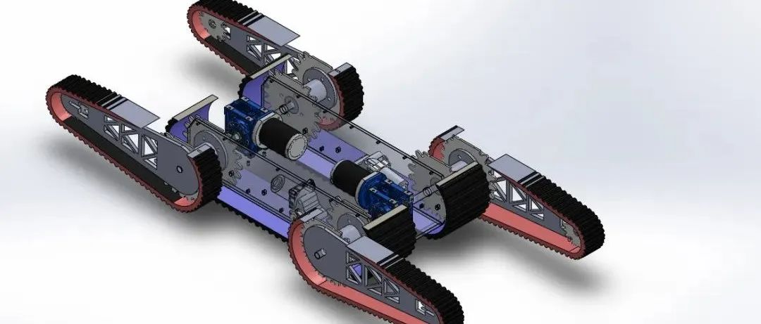 【机器人】rescue-robot履带车救援机器人3D数模图纸 Solidworks设计