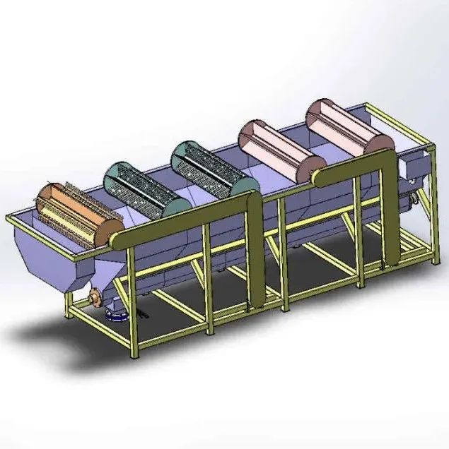 【工程机械】Cleaning machine清洗机结构3D图纸 Solidworks设计