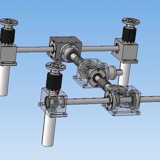 【工程机械】500x500mm垂直移动机制工作台3D图纸 STP格式