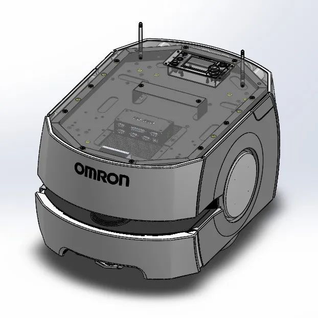 【工程机械】autonomous omron AGV小车造型3D图纸 Solidworks设计