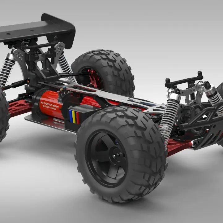 【RC遥控车】Elektrikli电动遥控模型底盘3D图纸 x_t STP格式