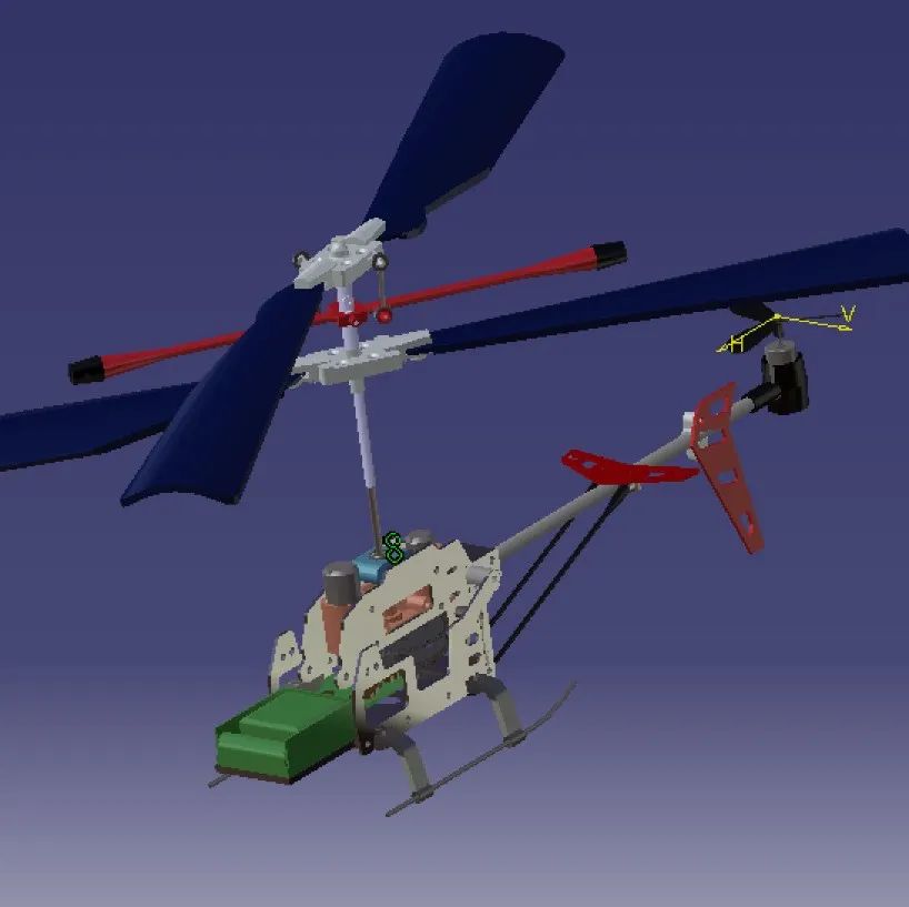 【飞行模型】rc-helicopter-58遥控直升机结构3D图纸 CATIA设计