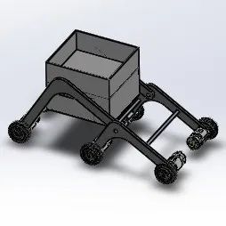 【机器人】Stair Climbing Robot爬楼梯机器人车3D图纸 IGS x_b格式