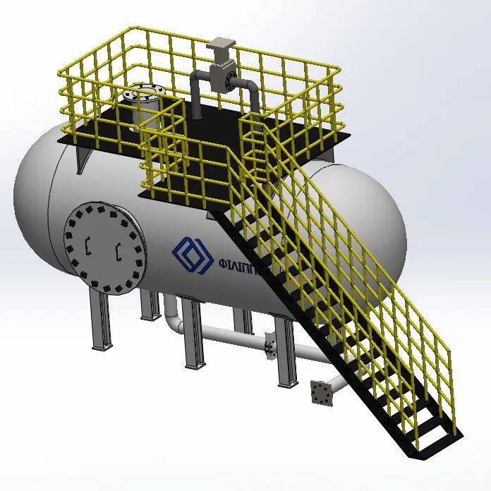 【工程机械】Tanque工业罐平台3D图纸 Solidworks设计