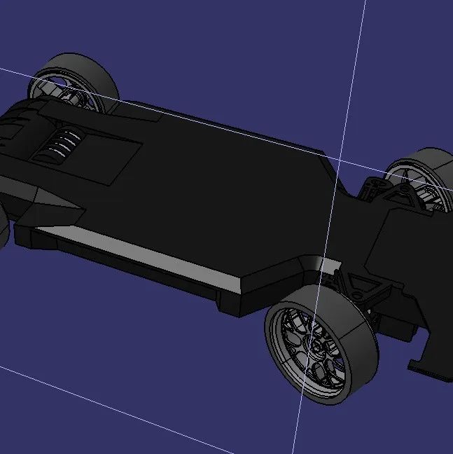 【RC遥控车】RC drift model RC漂移模型车底盘3D图纸 STEP格式