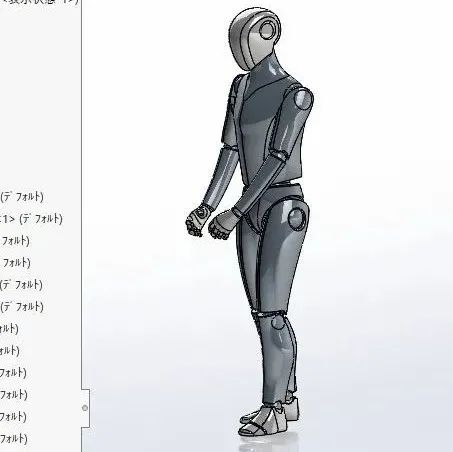 【工程机械】MAN-PAUSE DOLL机器人体3D图纸 Solidworks设计 附STEP