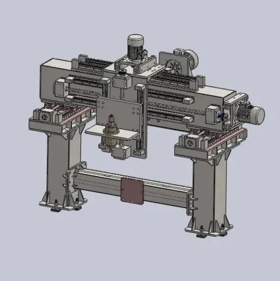 【工程机械】Special Purpose 3 Axis Machine专用三轴机床3D图纸 