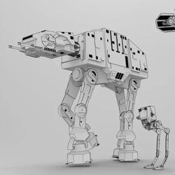 【机器人】AT AT Walker星站机器人3D数模图纸 Solidworks设计