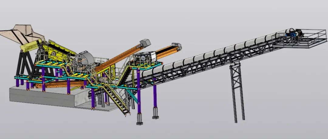 【工程机械】Industrial Sand Processing Line工业砂处理线3D数模图纸