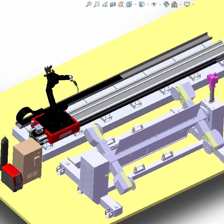 【工程机械】robotic welding workstation机器人焊接工作站3D数模图纸 